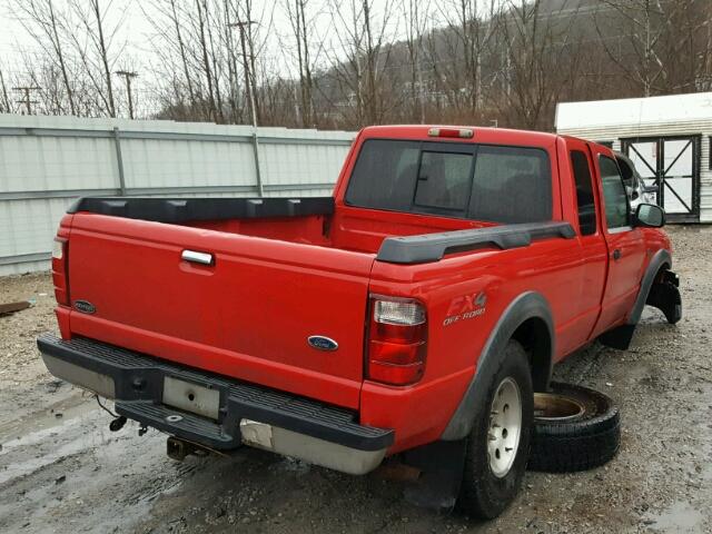 1FTZR45E92TA38143 - 2002 FORD RANGER SUP RED photo 4