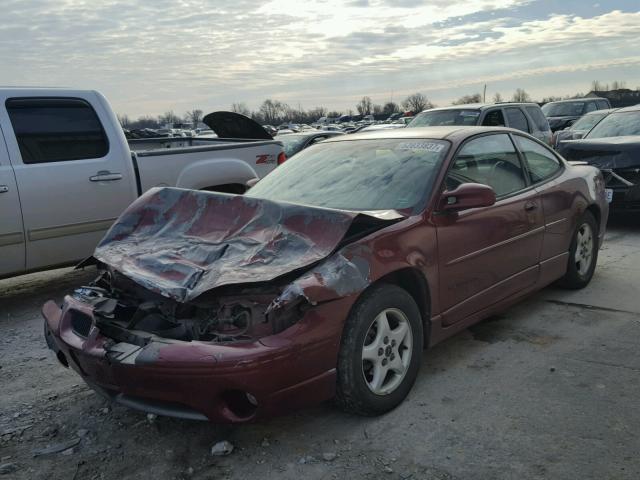 1G2WP12K9YF258086 - 2000 PONTIAC GRAND PRIX BURGUNDY photo 2