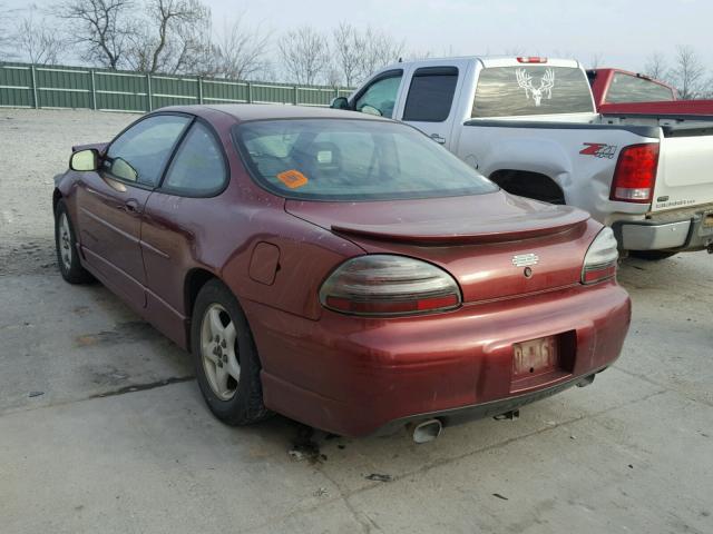 1G2WP12K9YF258086 - 2000 PONTIAC GRAND PRIX BURGUNDY photo 3