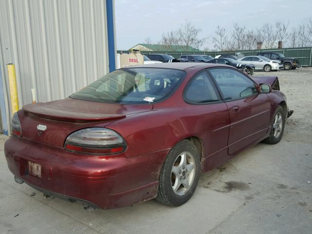 1G2WP12K9YF258086 - 2000 PONTIAC GRAND PRIX BURGUNDY photo 4