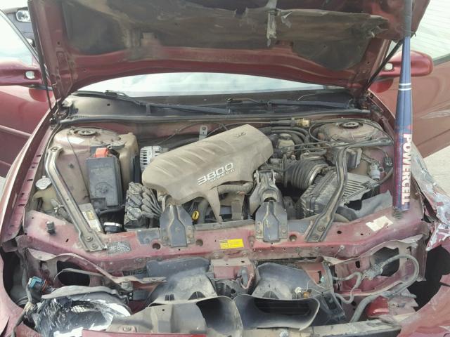 1G2WP12K9YF258086 - 2000 PONTIAC GRAND PRIX BURGUNDY photo 7