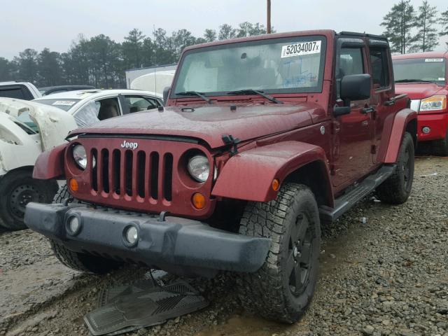 1J4GA59107L186338 - 2007 JEEP WRANGLER S RED photo 2