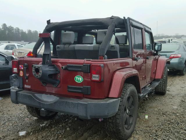 1J4GA59107L186338 - 2007 JEEP WRANGLER S RED photo 4