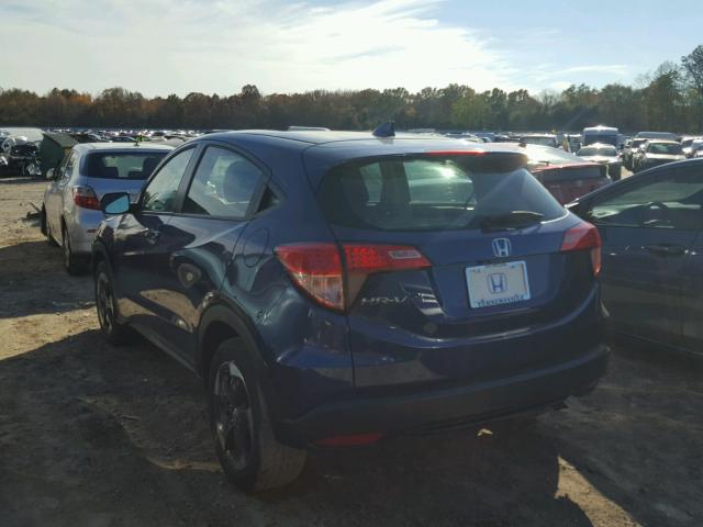 3CZRU6H35GM712941 - 2016 HONDA HR-V LX BLUE photo 3