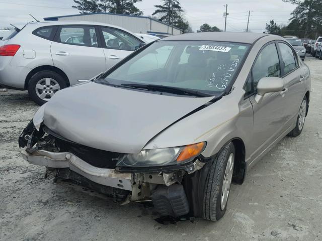 1HGFA16546L032152 - 2006 HONDA CIVIC LX TAN photo 2