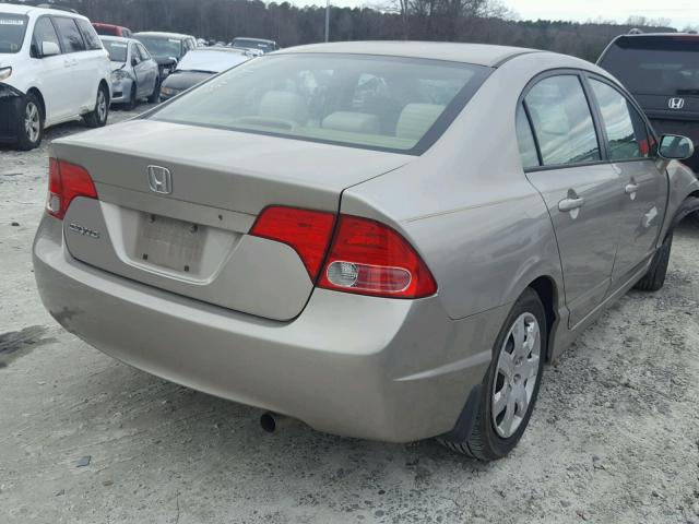 1HGFA16546L032152 - 2006 HONDA CIVIC LX TAN photo 4