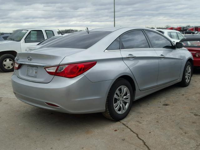 5NPEB4AC2BH184380 - 2011 HYUNDAI SONATA GLS SILVER photo 4