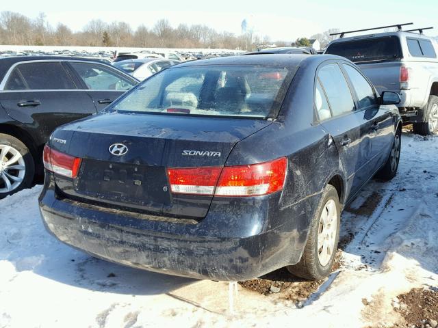 5NPET46C56H143222 - 2006 HYUNDAI SONATA GL BLUE photo 4