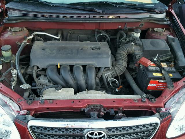 1NXBR32E95Z485842 - 2005 TOYOTA COROLLA CE RED photo 7