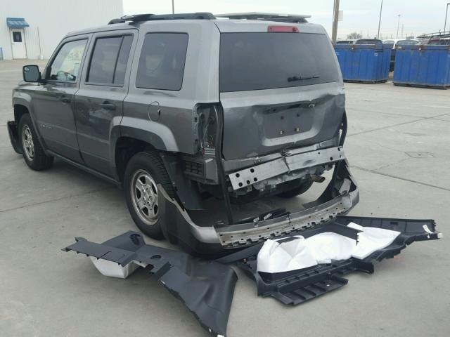 1C4NJPBAXDD219080 - 2013 JEEP PATRIOT SP GRAY photo 3