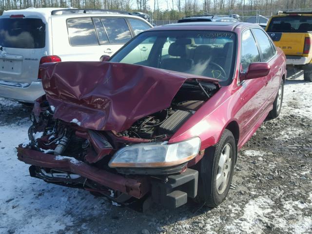 1HGCG16591A083894 - 2001 HONDA ACCORD EX MAROON photo 2