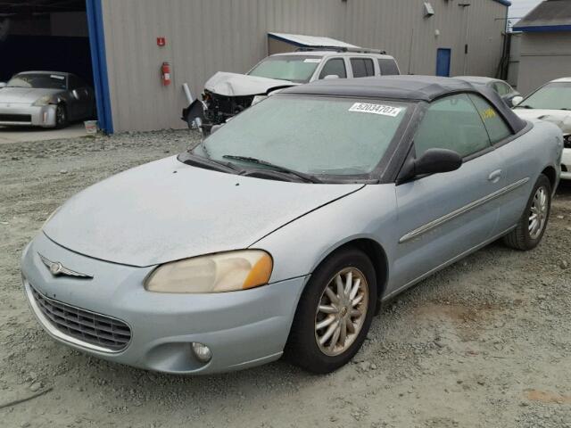 1C3EL65U61N723971 - 2001 CHRYSLER SEBRING LI BLUE photo 2