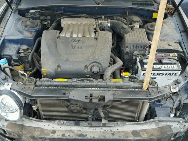 KMHWF35H65A112145 - 2005 HYUNDAI SONATA GLS BLUE photo 7