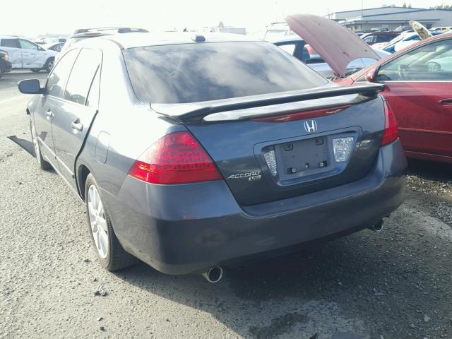 1HGCM66857A088728 - 2007 HONDA ACCORD EX GRAY photo 3