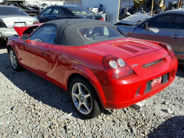 JTDFR320840067725 - 2004 TOYOTA MR2 SPYDER RED photo 3