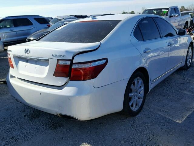 JTHBL46F685076452 - 2008 LEXUS LS 460 WHITE photo 4