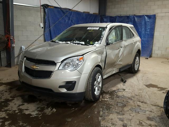 2GNALAEK8F6350463 - 2015 CHEVROLET EQUINOX LS BEIGE photo 2