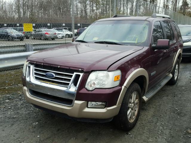 1FMEU64E76UA91705 - 2006 FORD EXPLORER E BURGUNDY photo 2