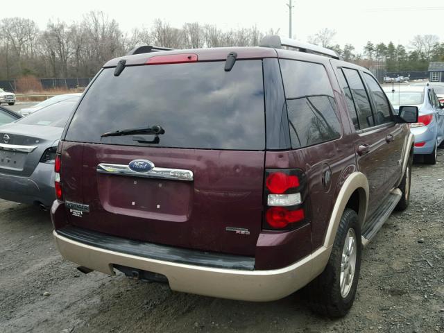 1FMEU64E76UA91705 - 2006 FORD EXPLORER E BURGUNDY photo 4