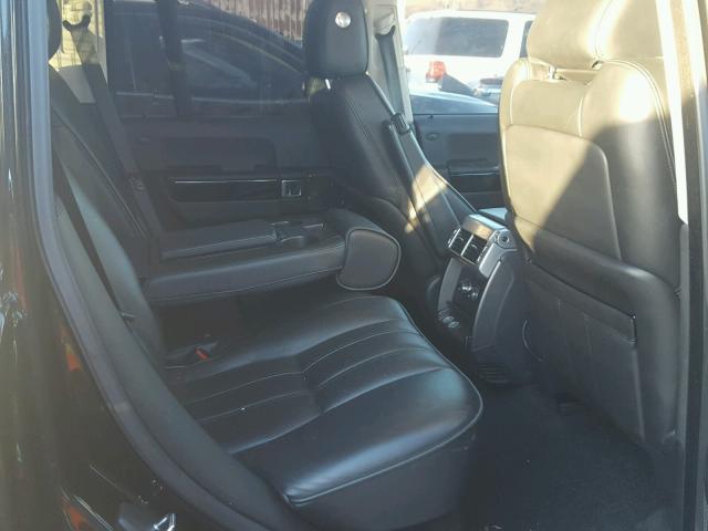 SALMF1D47BA330405 - 2011 LAND ROVER RANGE ROVE BLACK photo 6
