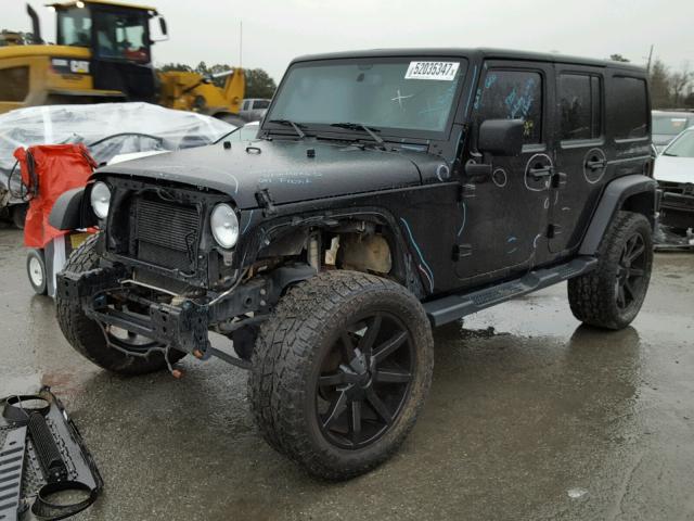 1C4BJWEG2FL611668 - 2015 JEEP WRANGLER U BLACK photo 2