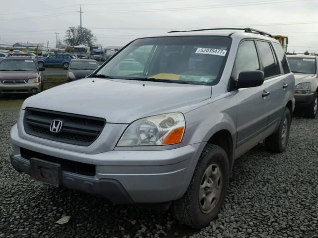 2HKYF18193H614587 - 2003 HONDA PILOT LX GRAY photo 2