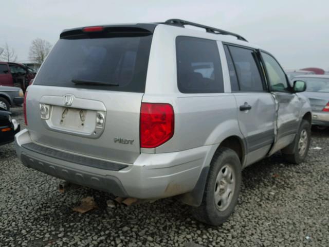 2HKYF18193H614587 - 2003 HONDA PILOT LX GRAY photo 4