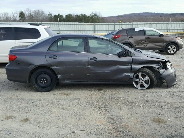 5YFBU4EE6DP095894 - 2013 TOYOTA COROLLA BA GRAY photo 9