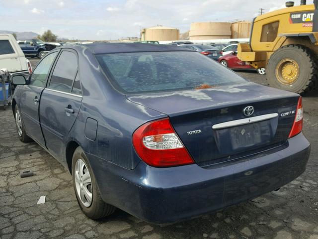 4T1BE32K94U263530 - 2004 TOYOTA CAMRY LE BLUE photo 3