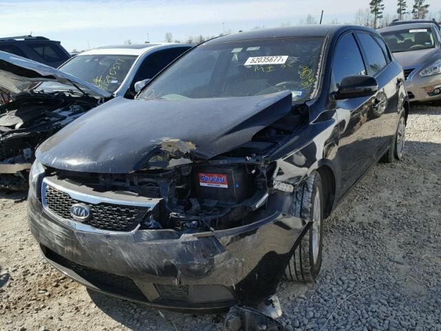 KNAFU5A2XB5353912 - 2011 KIA FORTE EX BLACK photo 2