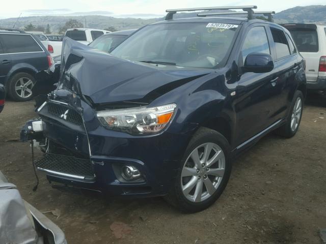 JA4AP4AU7CZ011256 - 2012 MITSUBISHI OUTLANDER BLUE photo 2