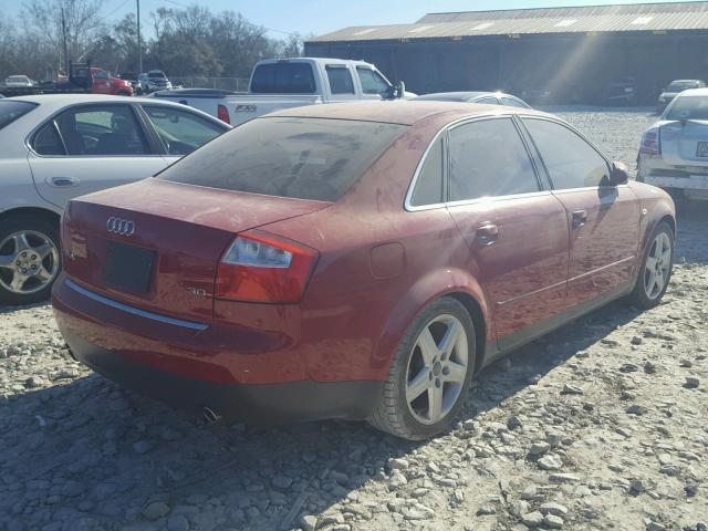 WAUJT68E72A233804 - 2002 AUDI A4 3.0 RED photo 4