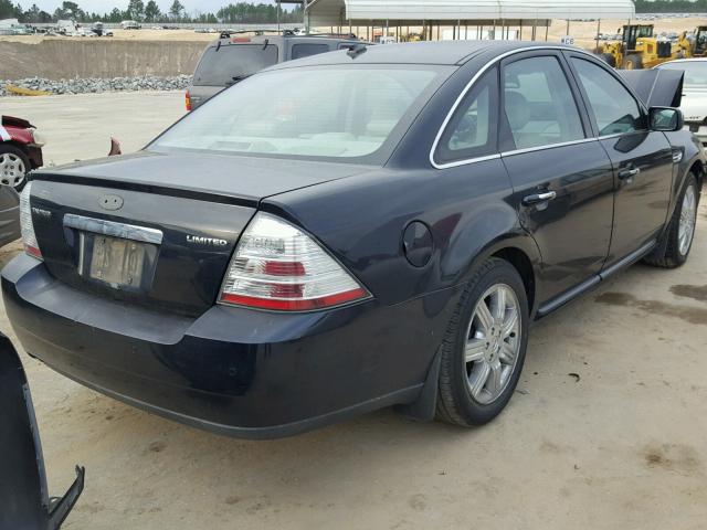 1FAHP25W18G102939 - 2008 FORD TAURUS LIM BLACK photo 4