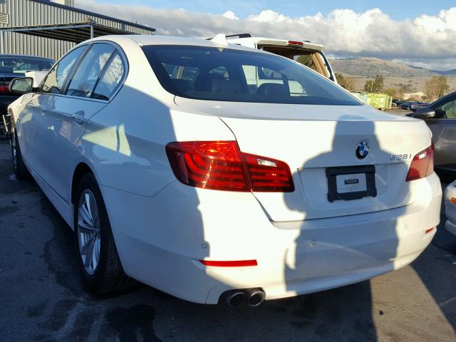 WBA5A5C59ED507256 - 2014 BMW 528 I WHITE photo 3