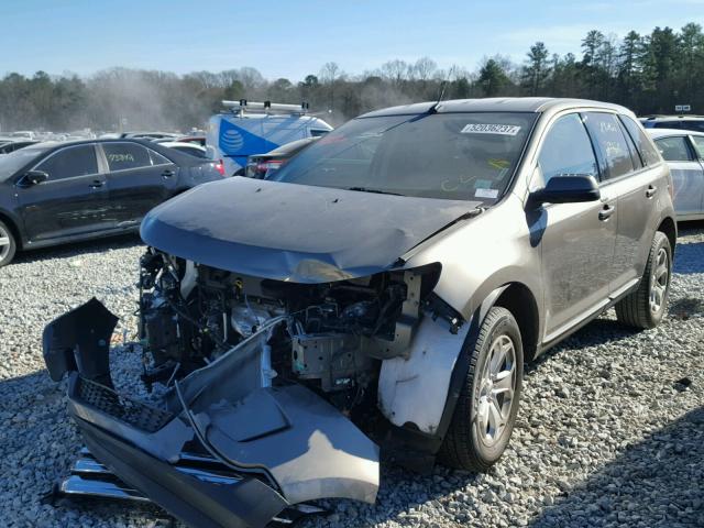 2FMDK3JC4EBB03879 - 2014 FORD EDGE SEL BROWN photo 2