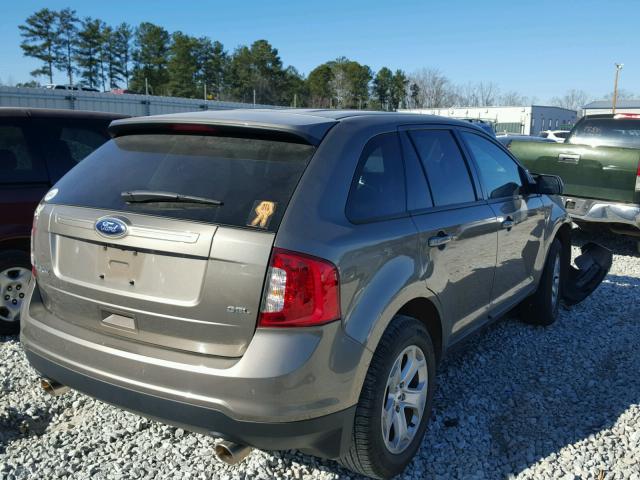 2FMDK3JC4EBB03879 - 2014 FORD EDGE SEL BROWN photo 4