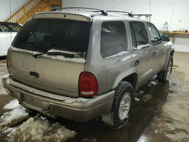 1B4HS28N01F599373 - 2001 DODGE DURANGO GRAY photo 4