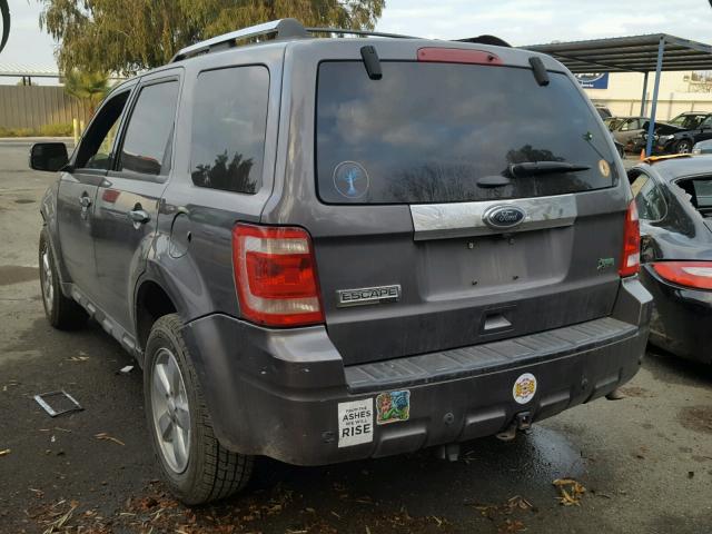 1FMCU0EG9BKA82045 - 2011 FORD ESCAPE LIM GRAY photo 3