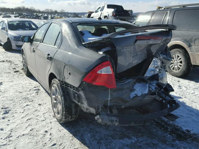 3FAHP0HA3BR164119 - 2011 FORD FUSION SE BLACK photo 3