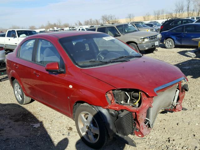 KL1TG56657B162813 - 2007 CHEVROLET AVEO LT RED photo 1