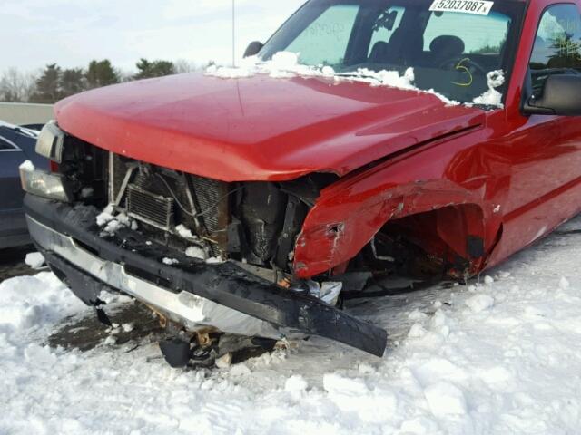 2GCEK19B671109720 - 2007 CHEVROLET SILVERADO RED photo 9