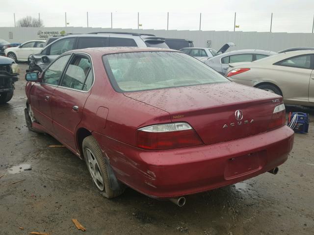 19UUA566X2A029933 - 2002 ACURA 3.2TL RED photo 3