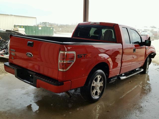 1FTEX1CW3AKA49965 - 2010 FORD F150 SUPER RED photo 4