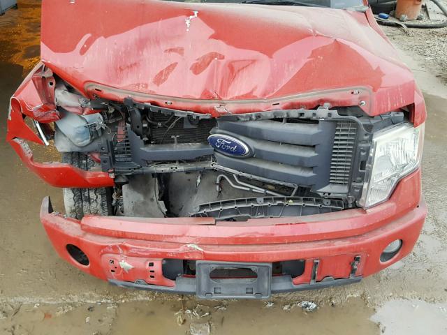 1FTEX1CW3AKA49965 - 2010 FORD F150 SUPER RED photo 7