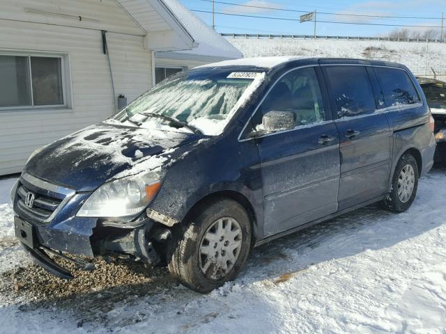 5FNRL38295B114870 - 2005 HONDA ODYSSEY LX BLUE photo 2