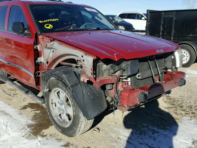 1J4HR58N05C677684 - 2005 JEEP GRAND CHER RED photo 9