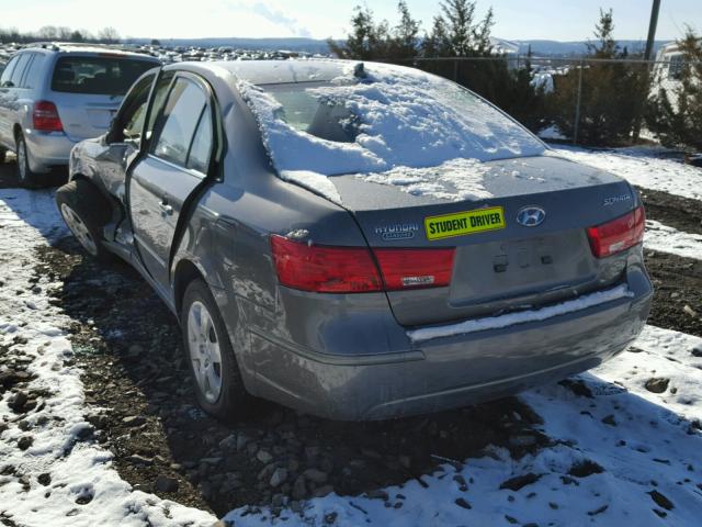 5NPET46C69H446269 - 2009 HYUNDAI SONATA GLS GRAY photo 3