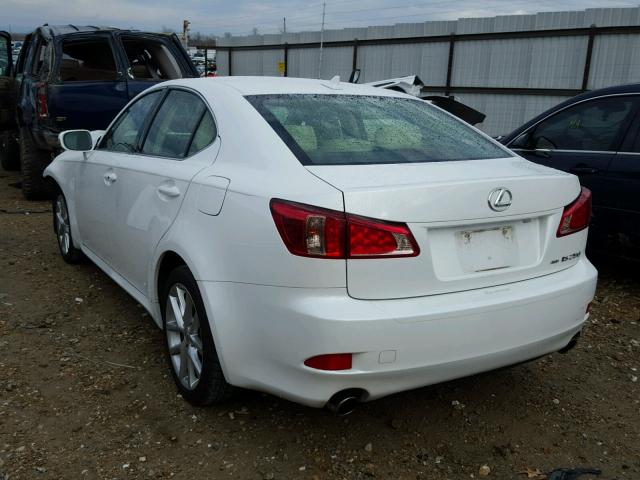 JTHCF5C23C5058163 - 2012 LEXUS IS 250 WHITE photo 3