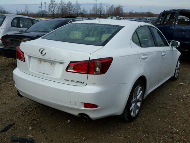 JTHCF5C23C5058163 - 2012 LEXUS IS 250 WHITE photo 4