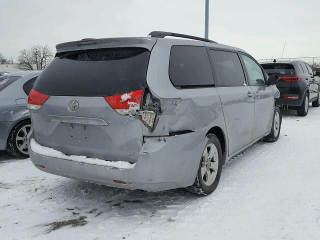 5TDKK3DC3BS073050 - 2011 TOYOTA SIENNA LE SILVER photo 4